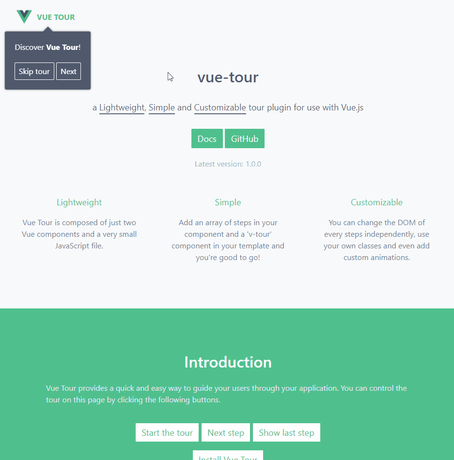 Vue Tour Vue Tour